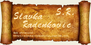 Slavka Radenković vizit kartica
